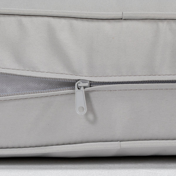 Coussins de chaise de patio épais et profonds pour siège d'extérieur avec coussin de dossier, gris clair