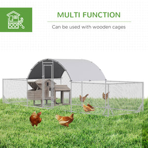 Metal Chicken Coop with Waterproof and UV-Resistant Cover