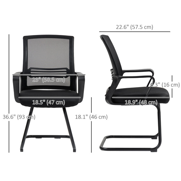 Chaise de bureau ergonomique sans roulettes, noire