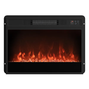 Insert de cheminée électrique de 5000 BTU de 23 pouces avec télécommande et luminosité - Noir