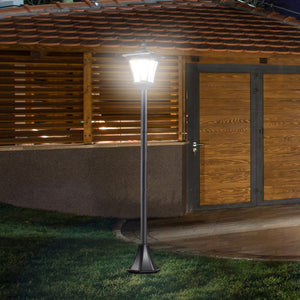 Lampadaire solaire simple, noir