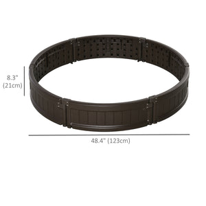 Jardinière ronde hors sol pour fleurs, herbes aromatiques et légumes