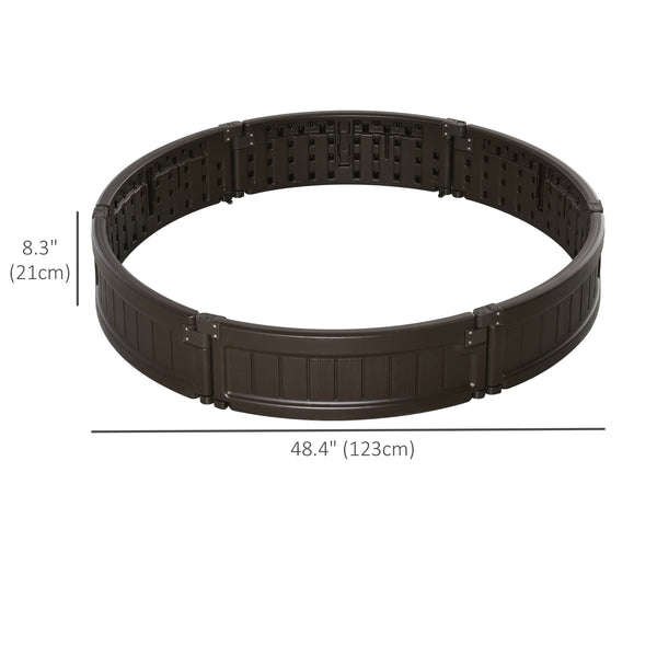 Jardinière ronde hors sol pour fleurs, herbes aromatiques et légumes