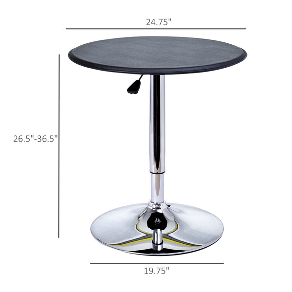 Modern round bar table, black