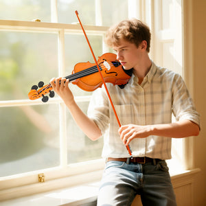 Violon 4/4 pleine grandeur avec archet, étui, colophane et épaulière