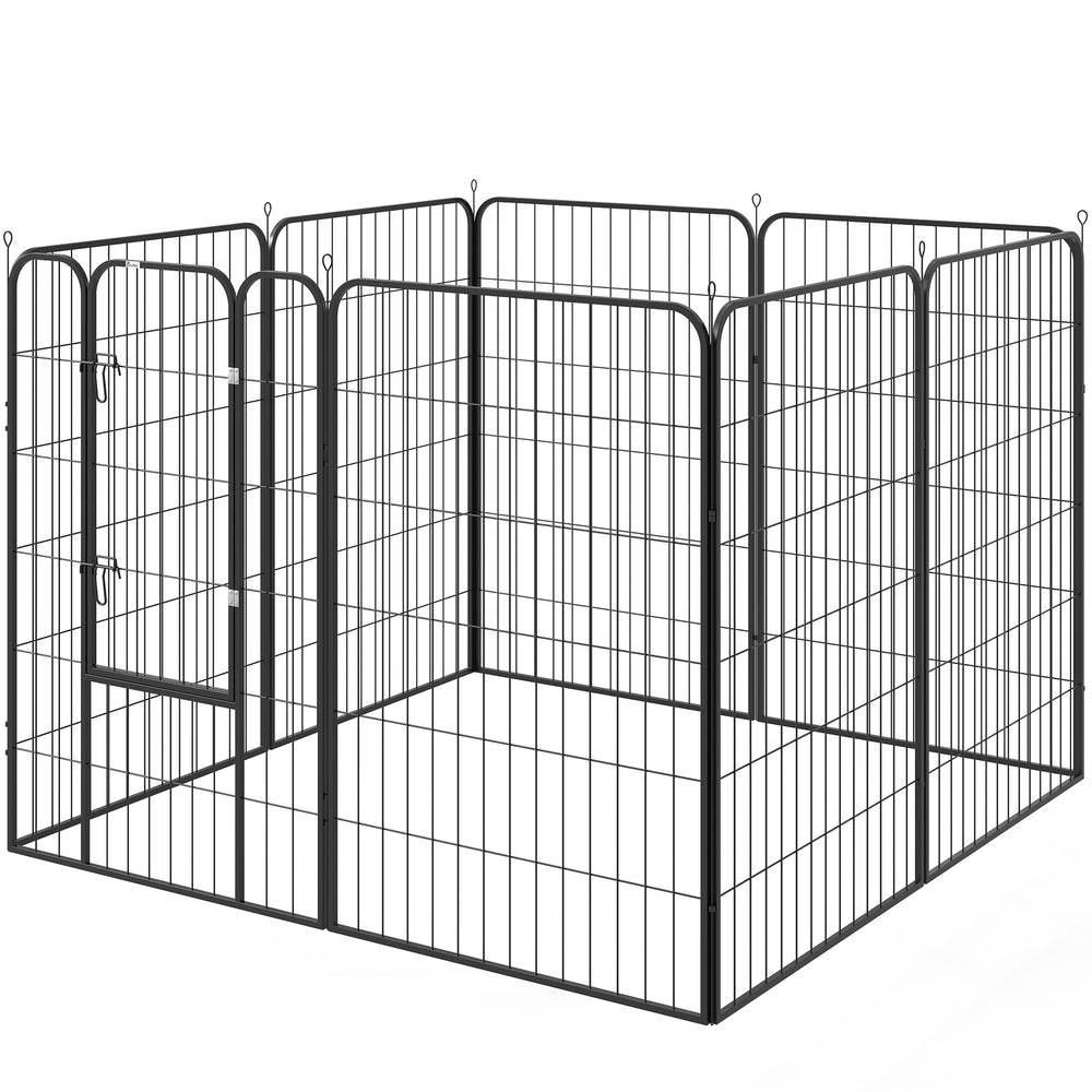 Sturdy 8-Panel Foldable Metal Playpen