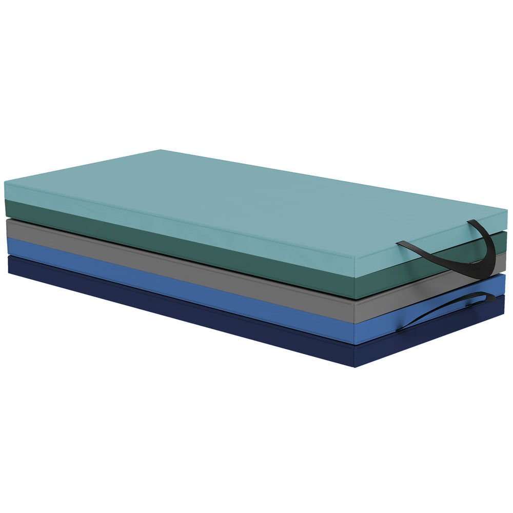 Tapis de gymnastique pliable de 1,8 m avec poignées de transport, multicolore