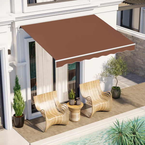 Store extérieur électrique avec télécommande de 9,8 x 8,2 pieds, café