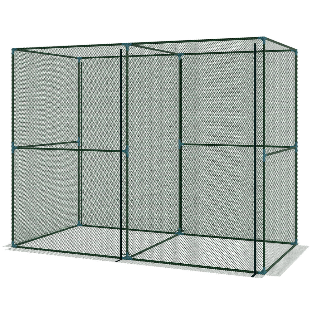 Plant grow cage with zippered doors