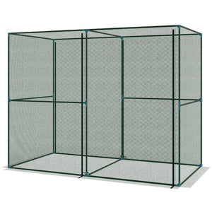 Plant grow cage with zippered doors