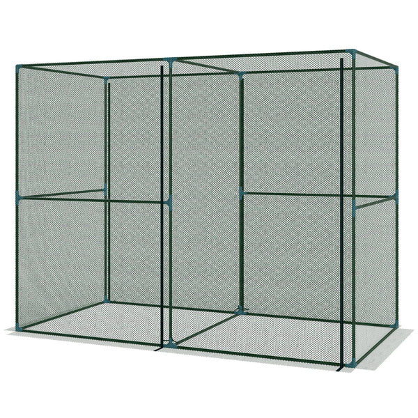 Plant grow cage with zippered doors