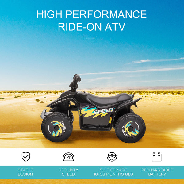 6V battery mountain bike, black