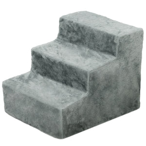 3-Step Dog Ramp with Removable Cover, Light Grey