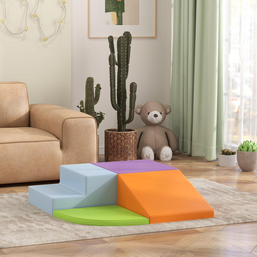 Ensemble de jeu en mousse souple 4 pièces pour grimper et ramper, multicolore