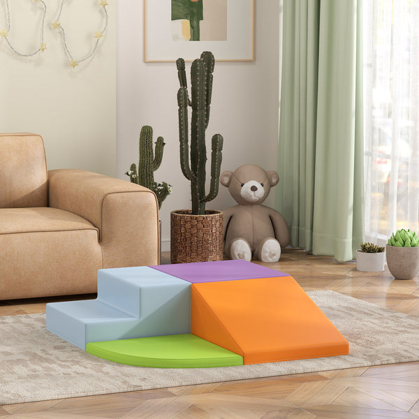 Ensemble de jeu en mousse souple 4 pièces pour grimper et ramper, multicolore