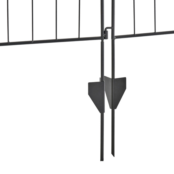 Clôture décorative de jardin à 4 panneaux