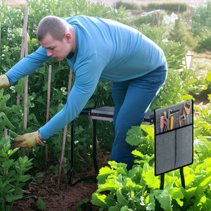Banc et repose-genoux de jardin pliable avec assise en mousse