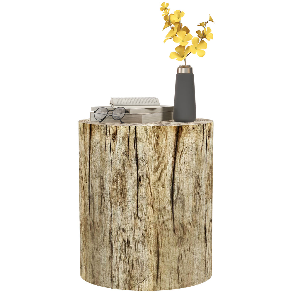 Table d'appoint en forme de souche d'arbre