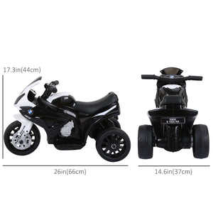 BMW 6 V Motorcycle, with headlight, music, 3 wheels - Black 