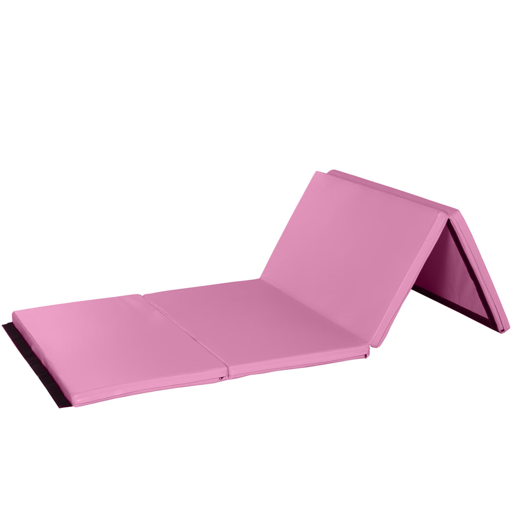 Tapis de gymnastique pliable 4'x6'x2'' avec poignées de transport, rose