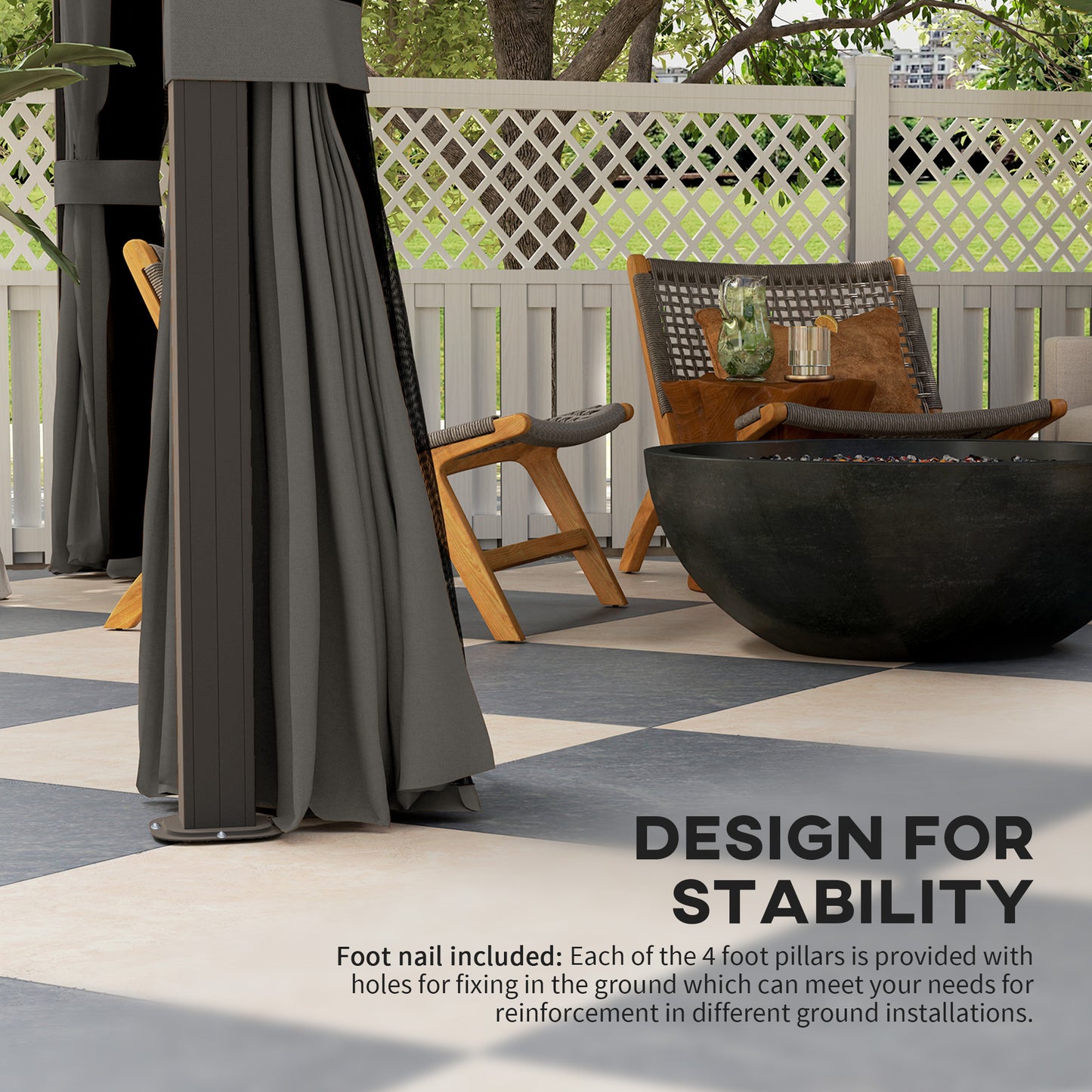 Gazebo à toit rigide de luxe en aluminium avec toit en métal et abri solaire de jardin