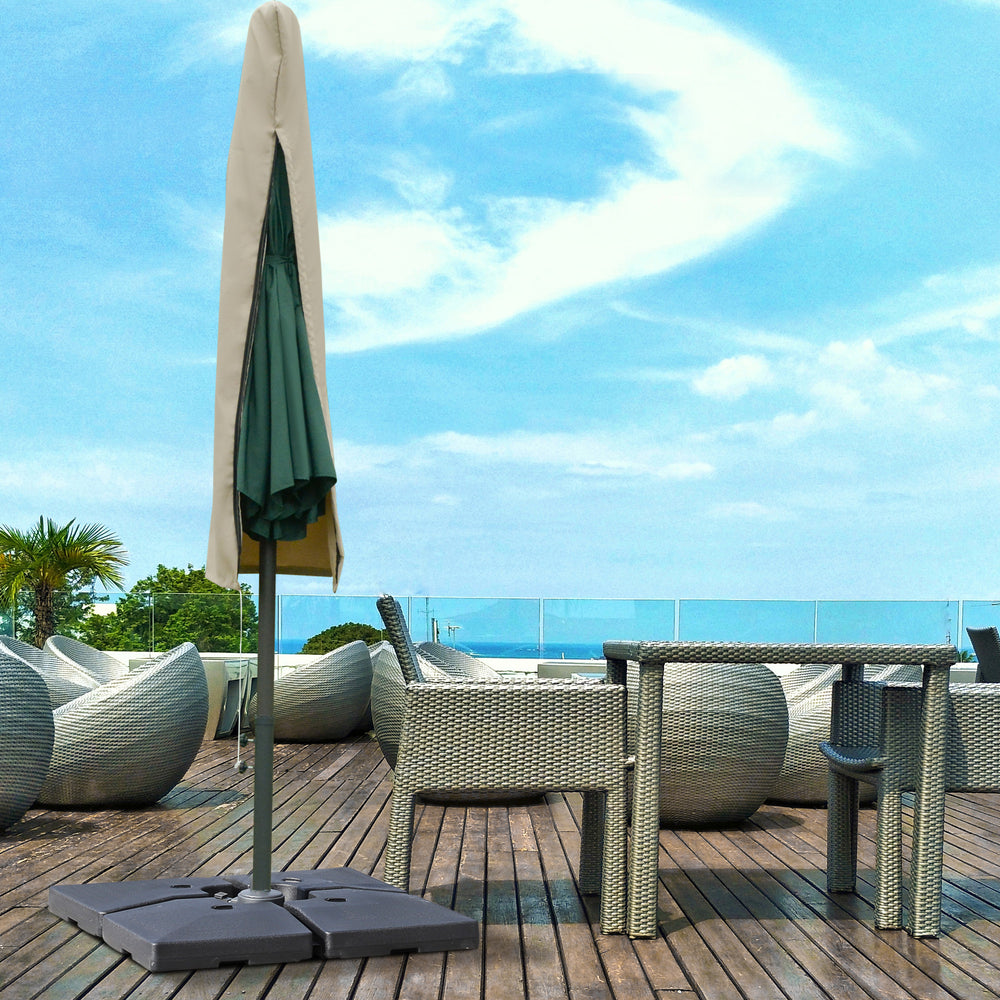 Housse de parasol avec fermeture éclair, beige