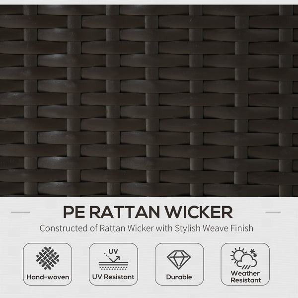 Ensemble de mobilier de jardin 7 pièces en rotin, canapé d'angle en osier pour terrasse, bleu