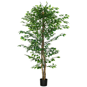 Artificial Ficus, 1.80 m tall, artificial indoor plant with pot, for interior decoration