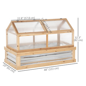Kit de jardin surélevé avec serre, châssis froid en bois