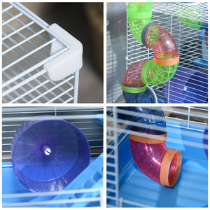 Cage à 2 niveaux avec système de tunnels