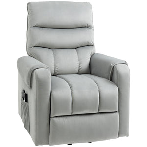 Fauteuil releveur inclinable massant avec 8 points de vibration, gris