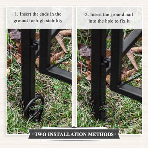 Arche de jardin en métal avec portail