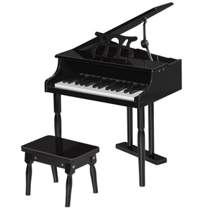 Modern children's piano with 30 keys, black