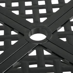 Table de salle à manger ronde d'extérieur avec trou pour parasol