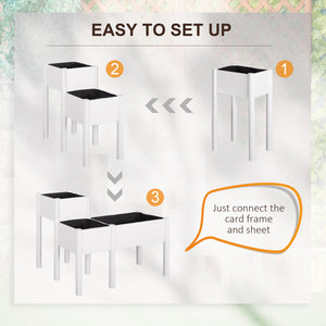 Jardinière surélevée avec pieds et doublure non tissée