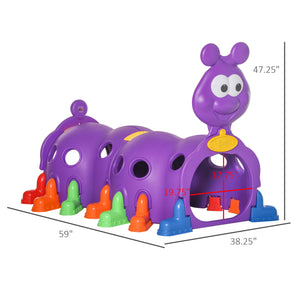 Tunnel Lion pour enfants de 3 à 6 ans, violet