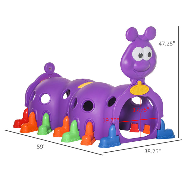 Tunnel Lion pour enfants de 3 à 6 ans, violet