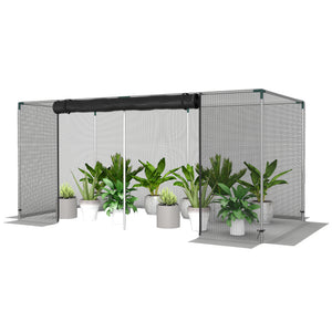 Galvanized steel plant cage with zippered door
