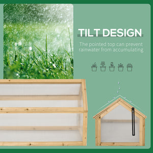 Serre de jardin surélevée portable en bois avec couvercle ouvrant