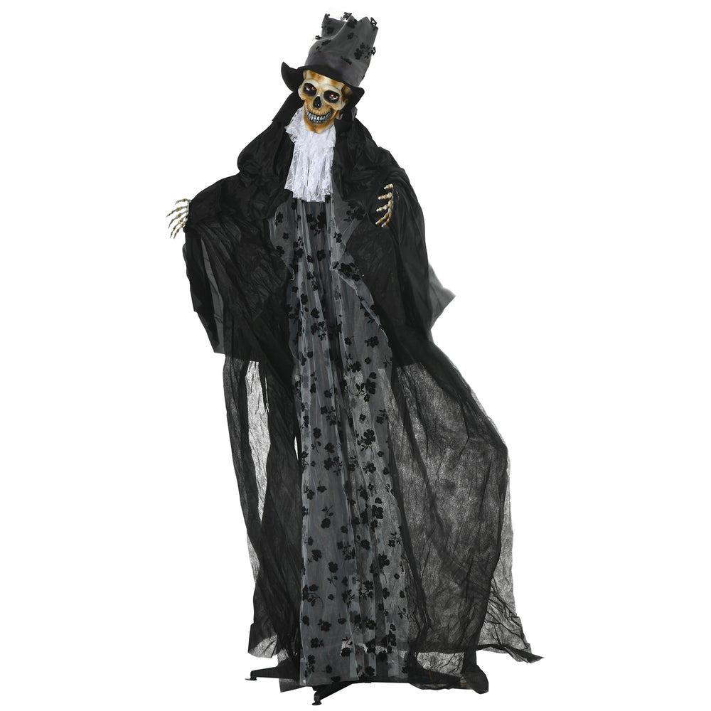 Faucheur marié animé d’Halloween de 74 po avec yeux DEL, sons et mouvements – Noir