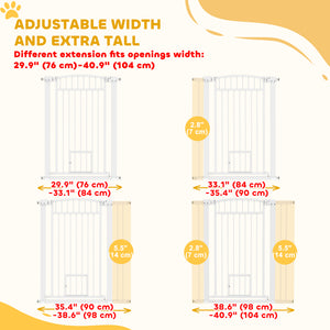 Extra Wide Pet Gate with Small Door
