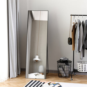 Full-length mirror, floor-standing or wall-mounted, black