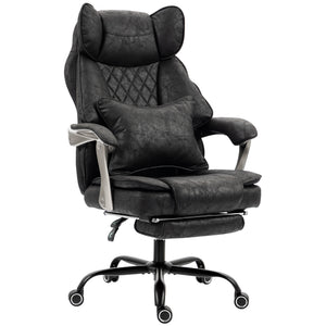 Executive Office Chair, Leathaire Big and Tall Office Chair 400 lbs with Wide Seat, Reclining, Lumbar Support, Black