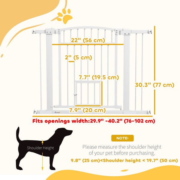 Extra Wide Pet Gate with Small Door