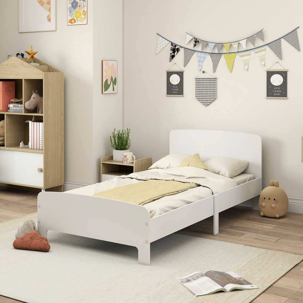 Cadre de lit simple, blanc