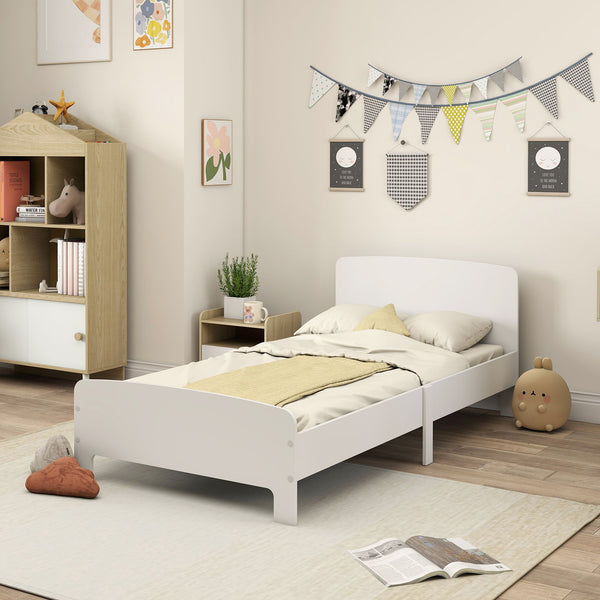 Cadre de lit simple, blanc