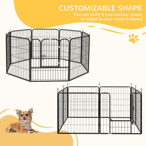 8-panel heavy-duty metal playpen