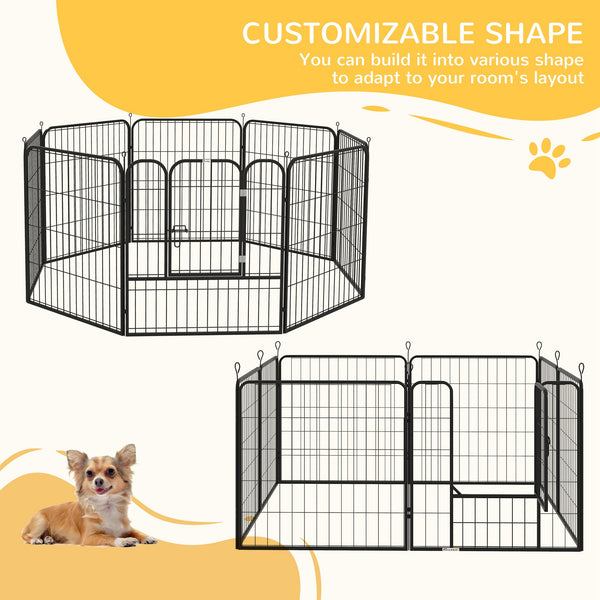 8-panel heavy-duty metal playpen