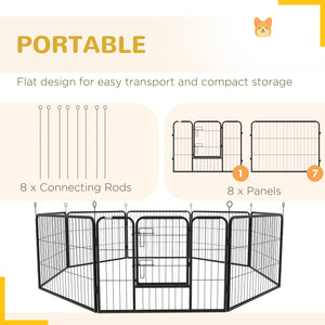 Heavy-Duty 8-Panel Dog Playpen