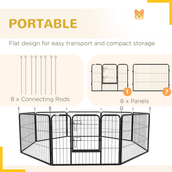 Heavy-Duty 8-Panel Dog Playpen
